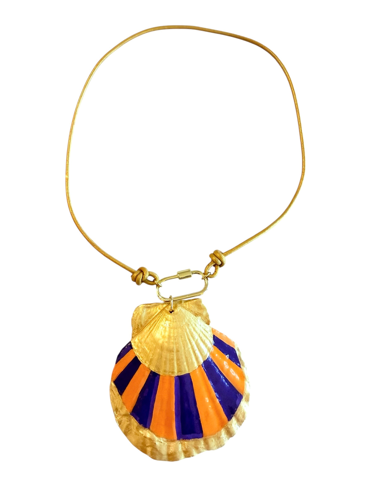 The Clemson Cabana Striped Necklace