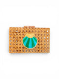 The Coastal Cane Clutch: Seagrass Stripes